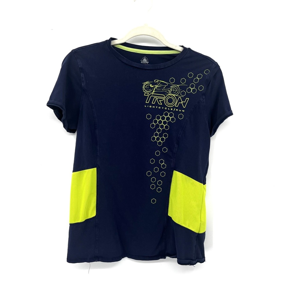 Disney TRON lightcycle run parks jersey style t-shirt top mesh breathable M